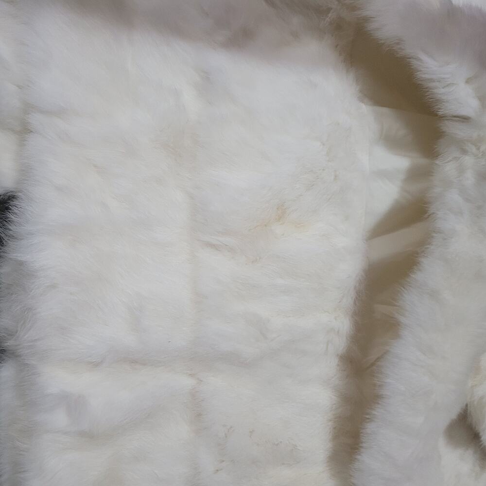 Love Token Rabbit Fur Layered Jacket Size Small Hook And Eye Soft - Picture 13 of 13